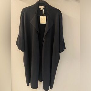 By Design Nordstrom Black Knit Sweater Cardigan Kimono Oversized Small NWT